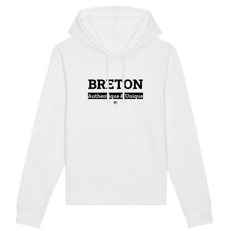 Cadeau anniversaire : Sweat à Capuche - Breton - Coton Bio - 5 Coloris - Cadeau Original - Cadeau Personnalisable - Cadeaux-Positifs.com -XS-Blanc-