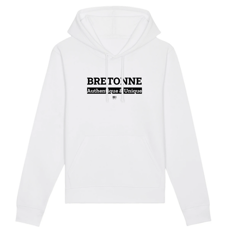 Cadeau anniversaire : Sweat à Capuche - Bretonne - Coton Bio - 5 Coloris - Cadeau Original - Cadeau Personnalisable - Cadeaux-Positifs.com -XS-Blanc-