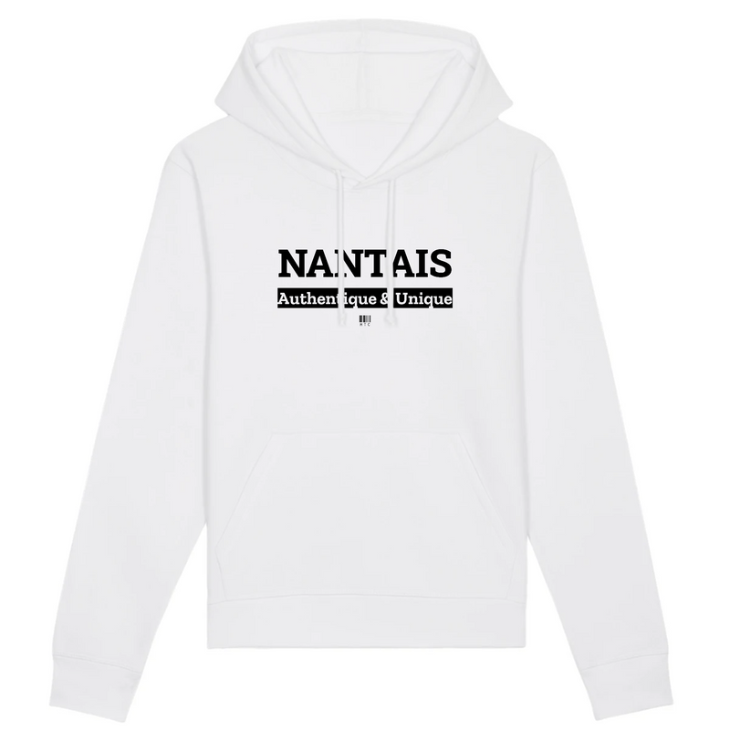 Cadeau anniversaire : Sweat à Capuche - Nantais - Coton Bio - 5 Coloris - Cadeau Original - Cadeau Personnalisable - Cadeaux-Positifs.com -XS-Blanc-