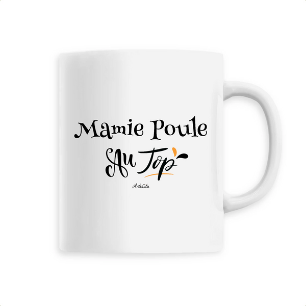 Mug - Mamie Poule au Top - 6 Coloris - Cadeau Original - Cadeau Personnalisable - Cadeaux-Positifs.com -Unique-Blanc-
