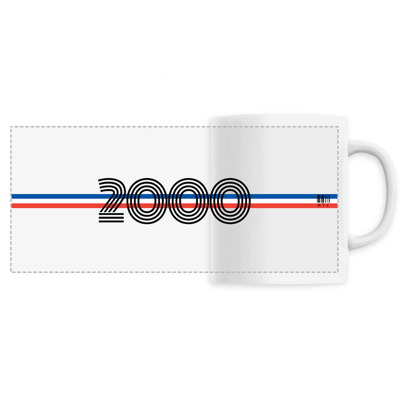 Cadeau anniversaire : Mug - Année 2000 - 6 Coloris - Cadeau Original - Cadeau Personnalisable - Cadeaux-Positifs.com -Unique-Blanc-