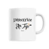 Mug - Directrice au Top - 6 Coloris - Cadeau Original - Cadeau Personnalisable - Cadeaux-Positifs.com -Unique-Blanc-