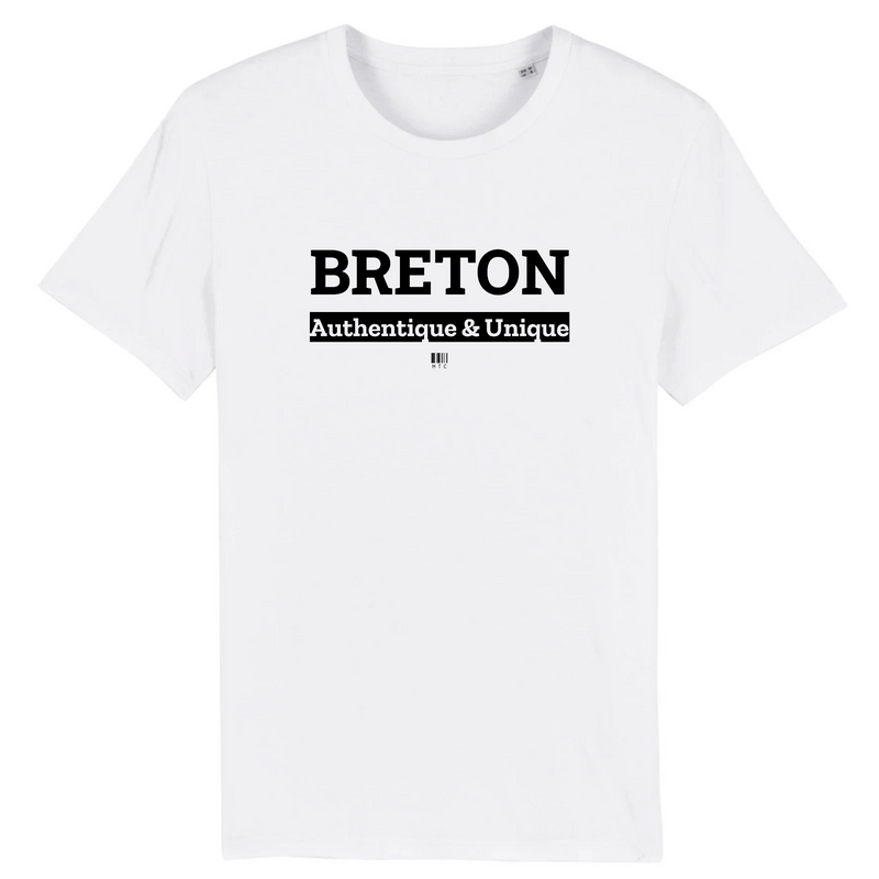 Cadeau anniversaire : T-Shirt - Breton - Coton Bio - 7 Coloris - Cadeau Original - Cadeau Personnalisable - Cadeaux-Positifs.com -XS-Blanc-