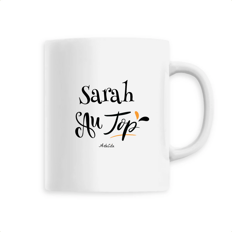 Cadeau anniversaire : Mug - Sarah au Top - 6 Coloris - Cadeau Original - Cadeau Personnalisable - Cadeaux-Positifs.com -Unique-Blanc-
