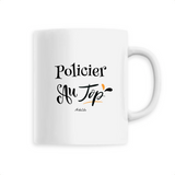 Mug - Policier au Top - 6 Coloris - Cadeau Original - Cadeau Personnalisable - Cadeaux-Positifs.com -Unique-Blanc-