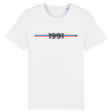 T-Shirt - Année 1991 - Coton Bio - 7 Coloris - Cadeau Original - Cadeau Personnalisable - Cadeaux-Positifs.com -XS-Blanc-