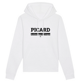 Sweat à Capuche - Picard - Coton Bio - 5 Coloris - Cadeau Original - Cadeau Personnalisable - Cadeaux-Positifs.com -XS-Blanc-