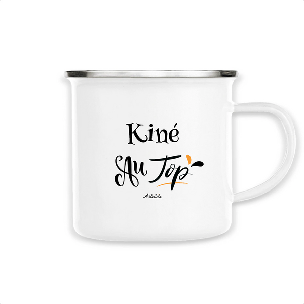 Mug - Kiné au Top - Métal émaillé - Cadeau Original - Cadeau Personnalisable - Cadeaux-Positifs.com -Unique-Blanc-