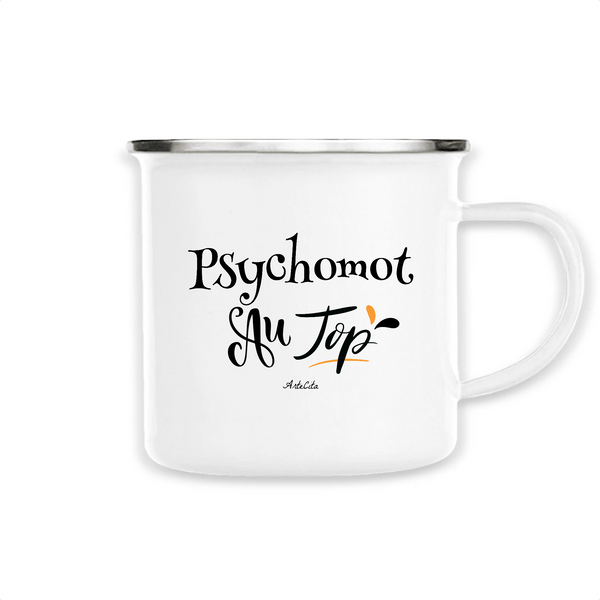 Mug - Psychomot au Top - Métal émaillé - Cadeau Original - Cadeau Personnalisable - Cadeaux-Positifs.com -Unique-Blanc-