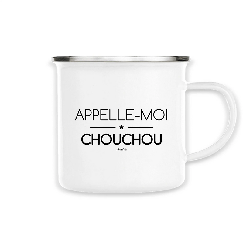 Cadeau anniversaire : Mug - Appelle-moi Chouchou - Métal émaillé - Cadeau Original - Cadeau Personnalisable - Cadeaux-Positifs.com -Unique-Blanc-