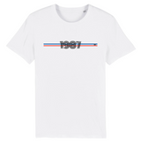T-Shirt - Année 1987 - Coton Bio - 7 Coloris - Cadeau Original - Cadeau Personnalisable - Cadeaux-Positifs.com -XS-Blanc-