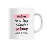 Mug - Sabine je t'aime - 6 Coloris - Cadeau Tendre - Cadeau Personnalisable - Cadeaux-Positifs.com -Unique-Blanc-