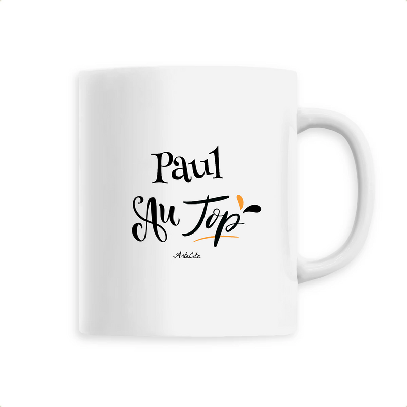 Cadeau anniversaire : Mug - Paul au Top - 6 Coloris - Cadeau Original - Cadeau Personnalisable - Cadeaux-Positifs.com -Unique-Blanc-
