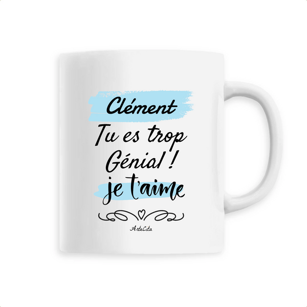 Mug - Clément, je t'aime - 6 Coloris - Cadeau Tendre - Cadeau Personnalisable - Cadeaux-Positifs.com -Unique-Blanc-