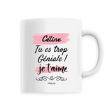 Mug - Céline je t'aime - 6 Coloris - Cadeau Tendre - Cadeau Personnalisable - Cadeaux-Positifs.com -Unique-Blanc-