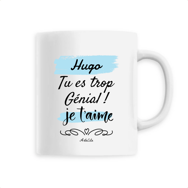 Mug - Hugo je t'aime - 6 Coloris - Cadeau Tendre - Cadeau Personnalisable - Cadeaux-Positifs.com -Unique-Blanc-