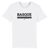 T-Shirt - Basque - Unisexe - Coton Bio - 7 Coloris - Cadeau Original - Cadeau Personnalisable - Cadeaux-Positifs.com -XS-Blanc-