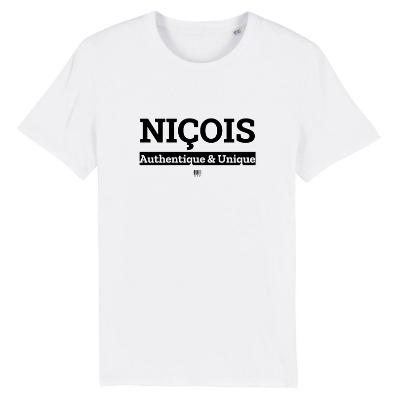 Cadeau anniversaire : T-Shirt - Niçois - Coton Bio - 7 Coloris - Cadeau Original - Cadeau Personnalisable - Cadeaux-Positifs.com -XS-Blanc-