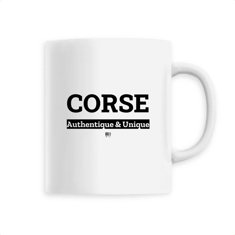 Cadeau anniversaire : Mug - Corse Authentique & Unique - 6 Coloris - Cadeau Original - Cadeau Personnalisable - Cadeaux-Positifs.com -Unique-Blanc-