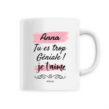 Mug - Anna je t'aime - 6 Coloris - Cadeau Tendre & Original - Cadeau Personnalisable - Cadeaux-Positifs.com -Unique-Blanc-