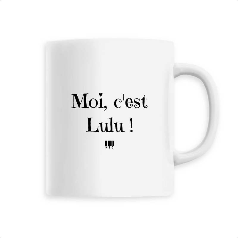 Cadeau anniversaire : Mug - Moi c'est Lulu - 6 Coloris - Cadeau Original - Cadeau Personnalisable - Cadeaux-Positifs.com -Unique-Blanc-