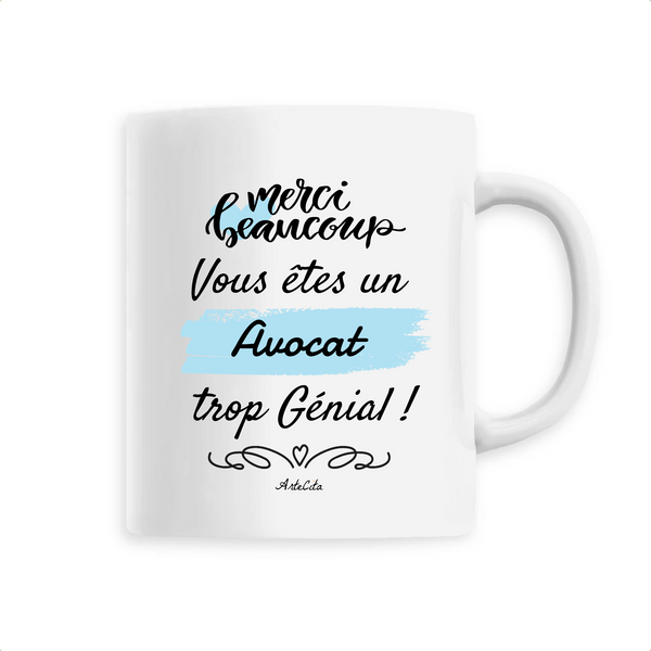 Mug - Merci Avocat - 6 Coloris - Cadeau Original - Cadeau Personnalisable - Cadeaux-Positifs.com -Unique-Blanc-