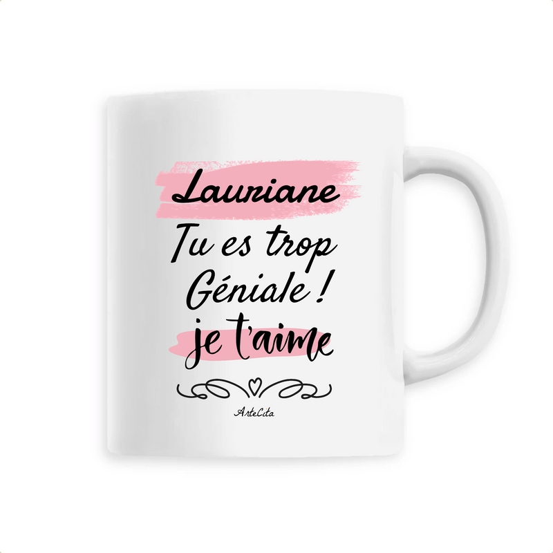 Cadeau anniversaire : Mug - Lauriane je t'aime - 6 Coloris - Cadeau Tendre & Original - Cadeau Personnalisable - Cadeaux-Positifs.com -Unique-Blanc-