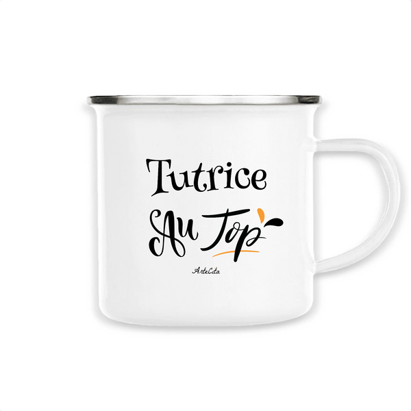 Mug - Tutrice au Top - Métal émaillé - Cadeau Original - Cadeau Personnalisable - Cadeaux-Positifs.com -Unique-Blanc-