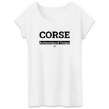 T-Shirt - Corse - Femme - Coton Bio - 3 Coloris - Cadeau Original - Cadeau Personnalisable - Cadeaux-Positifs.com -XS-Blanc-