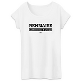 T-Shirt - Rennaise - Coton Bio - 3 Coloris - Cadeau Original - Cadeau Personnalisable - Cadeaux-Positifs.com -XS-Blanc-