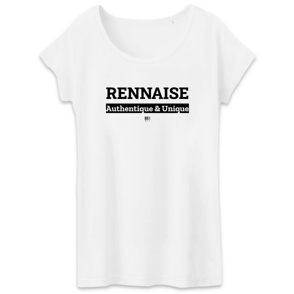T-Shirt - Rennaise - Coton Bio - 3 Coloris - Cadeau Original - Cadeau Personnalisable - Cadeaux-Positifs.com -XS-Blanc-