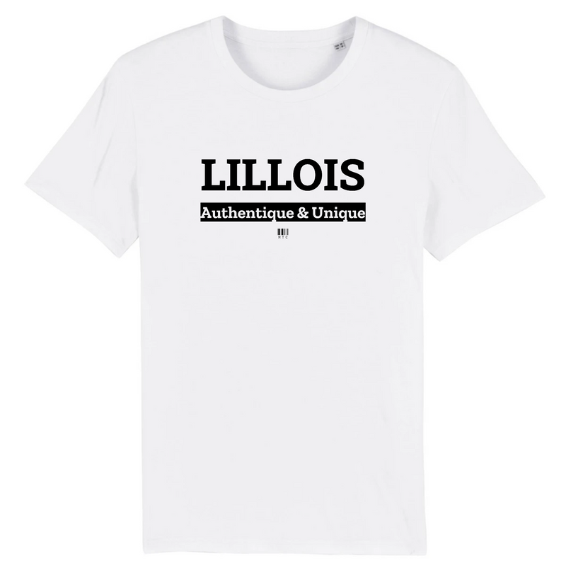 Cadeau anniversaire : T-Shirt - Lillois - Coton Bio - 7 Coloris - Cadeau Original - Cadeau Personnalisable - Cadeaux-Positifs.com -XS-Blanc-
