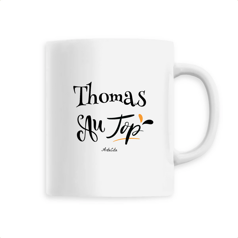 Cadeau anniversaire : Mug - Thomas au Top - 6 Coloris - Cadeau Original - Cadeau Personnalisable - Cadeaux-Positifs.com -Unique-Blanc-