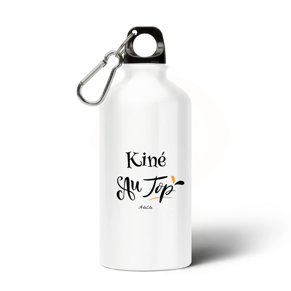 Gourde - Kiné au Top - Alu sans BPA - Cadeau Durable - Cadeau Personnalisable - Cadeaux-Positifs.com -Unique-Blanc-