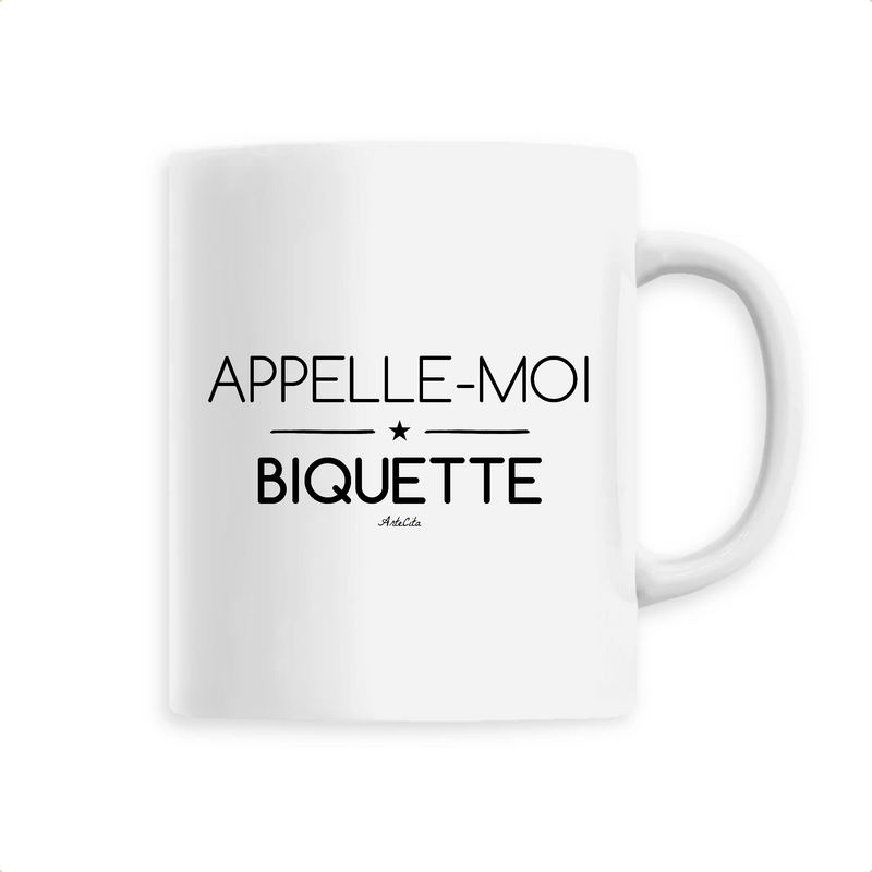 Cadeau anniversaire : Mug - Appelle-moi Biquette - 6 Coloris - Cadeau Original - Cadeau Personnalisable - Cadeaux-Positifs.com -Unique-Blanc-