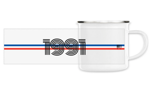 Mug - Année 1991 - Métal émaillé - Cadeau Original - Cadeau Personnalisable - Cadeaux-Positifs.com -Unique-Blanc-