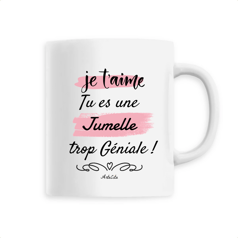 Cadeau anniversaire : Mug - Jumelle je t'aime - 6 Coloris - Cadeau Original - Cadeau Personnalisable - Cadeaux-Positifs.com -Unique-Blanc-