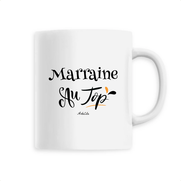 Mug - Marraine au Top - 6 Coloris - Cadeau Original - Cadeau Personnalisable - Cadeaux-Positifs.com -Unique-Blanc-