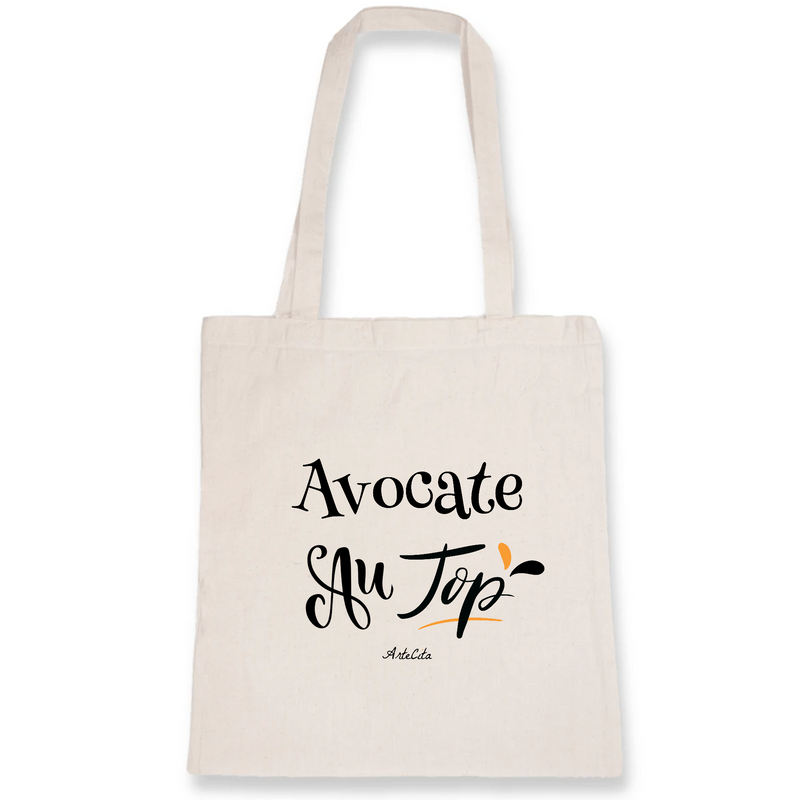 Cadeau anniversaire : Tote Bag - Avocate au Top - Coton Bio - Cadeau Original - Cadeau Personnalisable - Cadeaux-Positifs.com -Unique-Blanc-