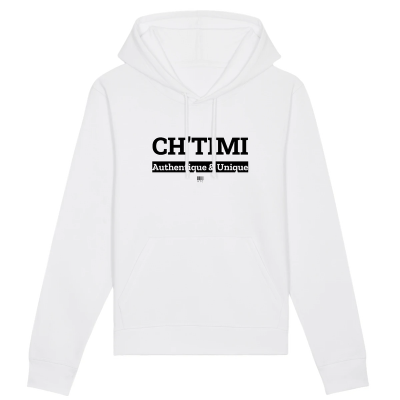 Cadeau anniversaire : Sweat à Capuche - Ch'timi - Coton Bio - 5 Coloris - Cadeau Original - Cadeau Personnalisable - Cadeaux-Positifs.com -XS-Blanc-