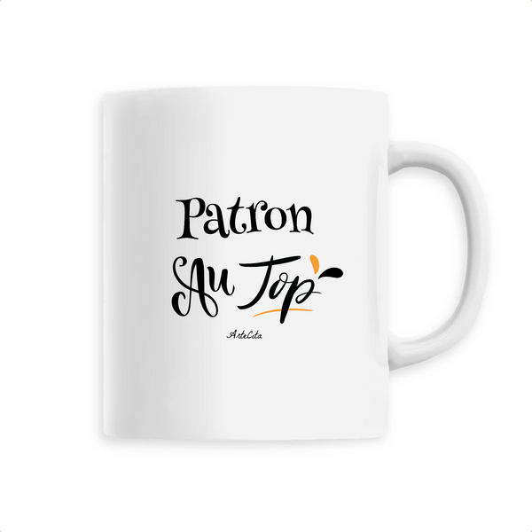 Mug - Patron au Top - 6 Coloris - Cadeau Original - Cadeau Personnalisable - Cadeaux-Positifs.com -Unique-Blanc-