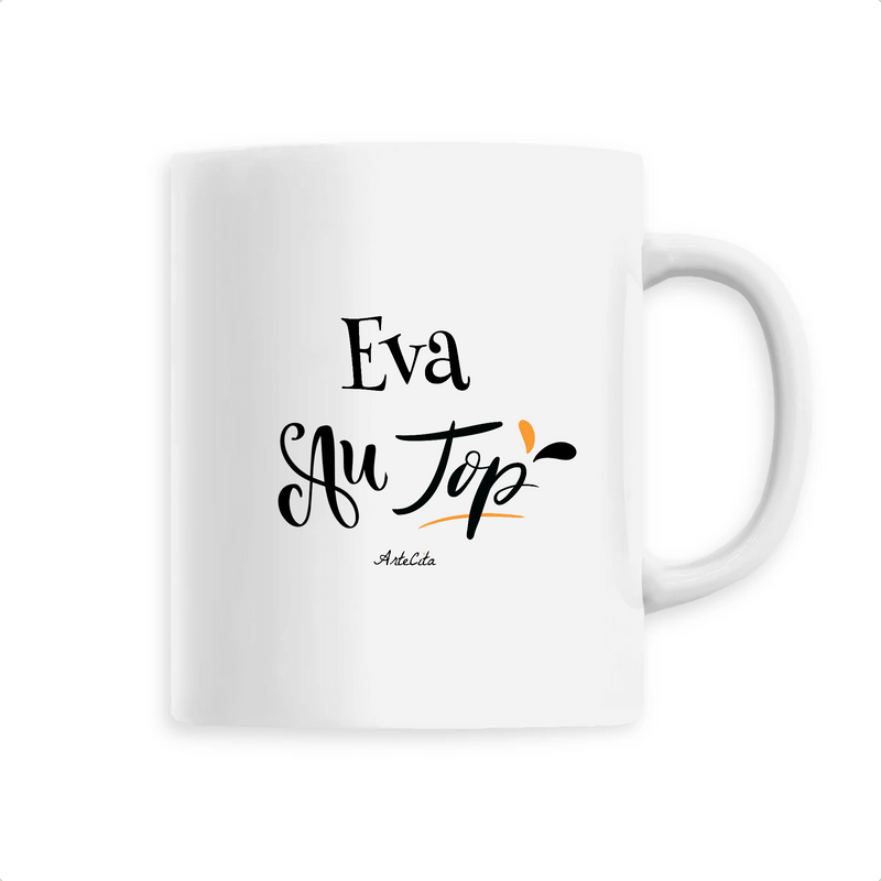 Cadeau anniversaire : Mug - Eva au Top - 6 Coloris - Cadeau Original - Cadeau Personnalisable - Cadeaux-Positifs.com -Unique-Blanc-