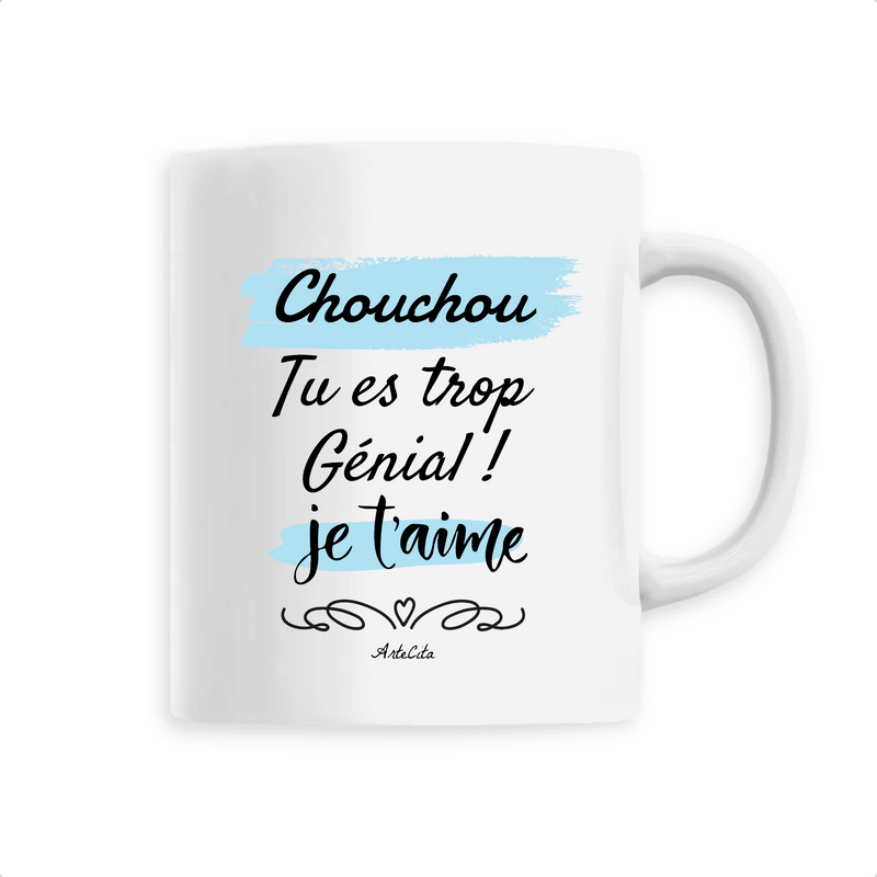 Cadeau anniversaire : Mug - Chouchou je t'aime - 6 Coloris - Cadeau Tendre & Original - Cadeau Personnalisable - Cadeaux-Positifs.com -Unique-Blanc-