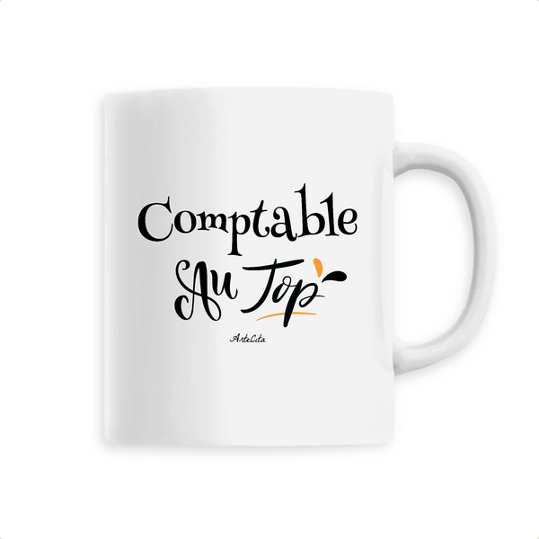 Mug - Comptable au Top - 6 Coloris - Cadeau Original - Cadeau Personnalisable - Cadeaux-Positifs.com -Unique-Blanc-