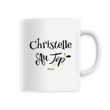 Mug - Christelle au Top - 6 Coloris - Cadeau Original - Cadeau Personnalisable - Cadeaux-Positifs.com -Unique-Blanc-