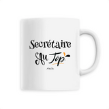 Mug - Secrétaire au Top - 6 Coloris - Cadeau Original - Cadeau Personnalisable - Cadeaux-Positifs.com -Unique-Blanc-