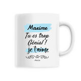 Mug - Maxime je t'aime - 6 Coloris - Cadeau Tendre & Original - Cadeau Personnalisable - Cadeaux-Positifs.com -Unique-Blanc-