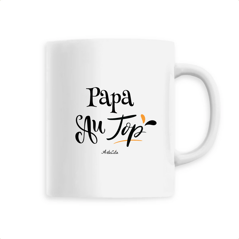 Cadeau anniversaire : Mug - Papa au Top - 6 Coloris - Cadeau Original - Cadeau Personnalisable - Cadeaux-Positifs.com -Unique-Blanc-