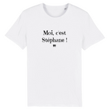 T-Shirt - Moi c'est Stéphane - Coton Bio - 7 Coloris - Cadeau Original - Cadeau Personnalisable - Cadeaux-Positifs.com -XS-Blanc-