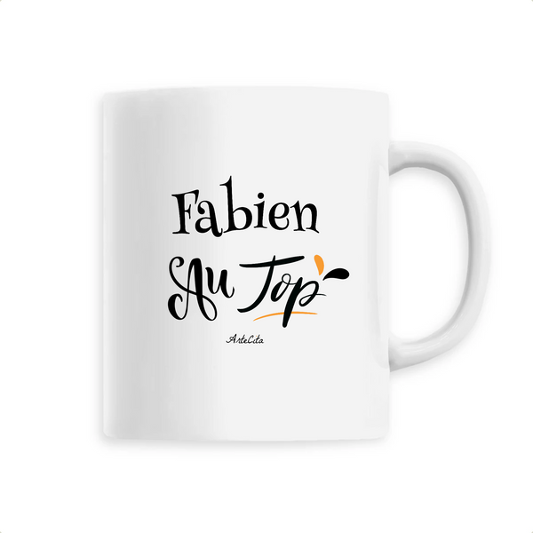 Mug - Fabien au Top - 6 Coloris - Cadeau Original - Cadeau Personnalisable - Cadeaux-Positifs.com -Unique-Blanc-